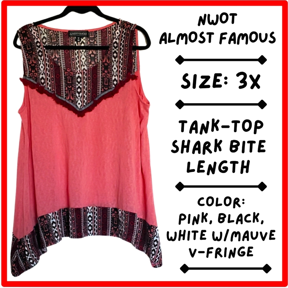 🔥NWOT / ALMOST FAMOUS /TANK-TOP / 3X